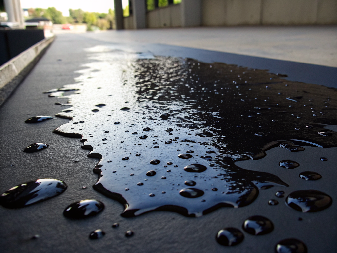 Microscopic view of pigment ink droplets